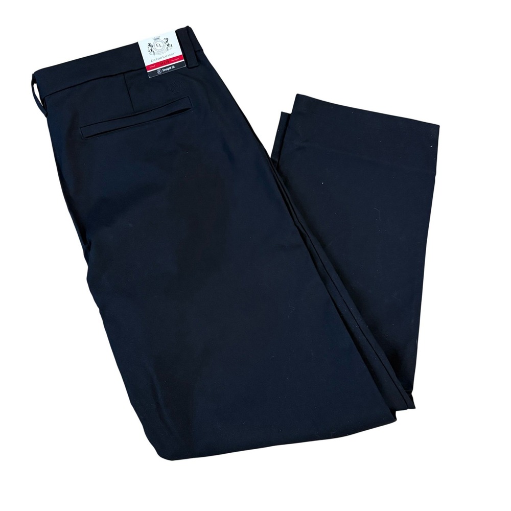 English Laundry Men Black Straight‎ Fit Dress Pants Trousers 34x29